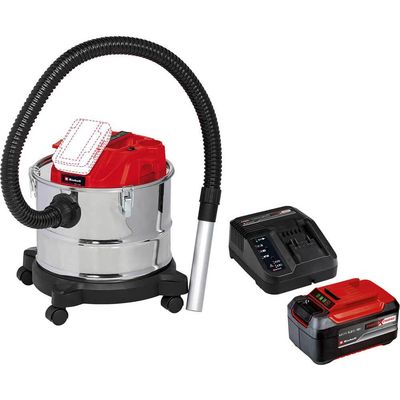 Einhell TE-AV 18/15 Li 18v Cordless Ash Vacuum Cleaner 15L 2 x 4ah Li-ion Battery Charger