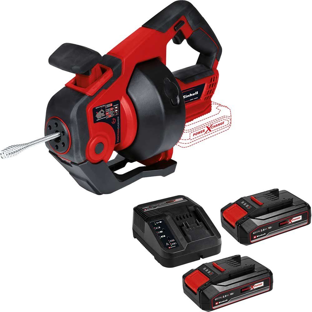 Einhell TE-DA 18/760 Li 18v Cordless Drain Cleaner 2 x 2.5ah Li-ion Battery Charger - Image 1
