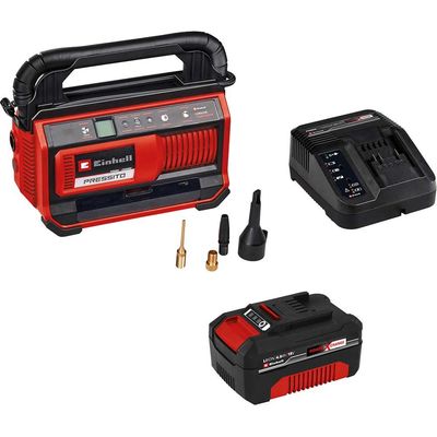 Einhell PRESSITO 18/25 18v Cordless Air Compressor Pump and Inflator 2 x 2.5ah Li-ion Battery Charger