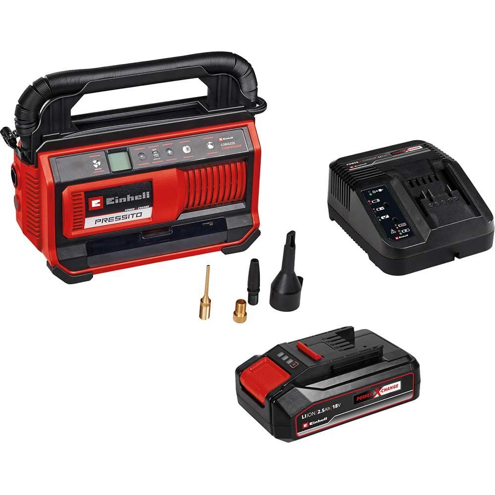 Einhell PRESSITO 18/25 18v Cordless Air Compressor Pump and Inflator - Image 1