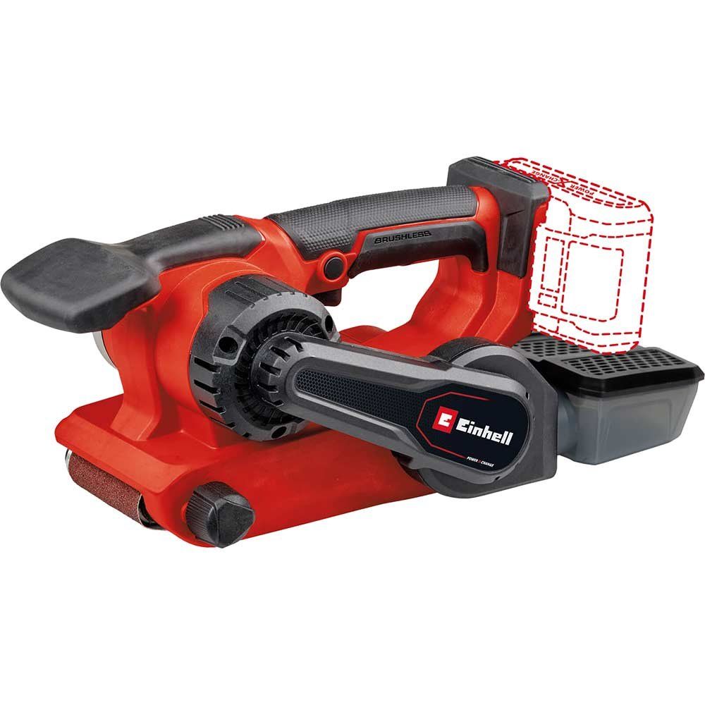 Einhell Professional TP-BS 18/457 BL 18v Cordless Brushless Belt Sander 75mm 2 x 4ah Li-ion Battery Charger No Case - Image 1