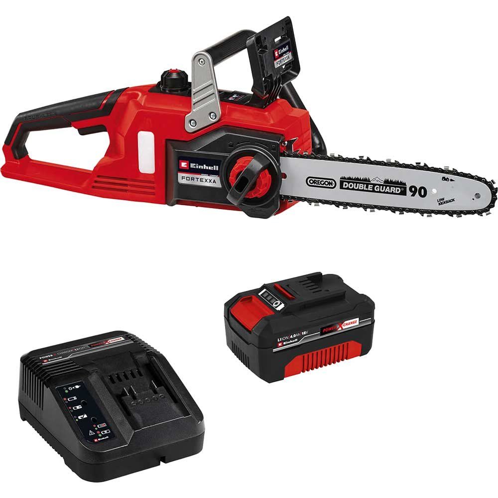 Einhell FORTEXXA 18/30 18v Cordless Chainsaw 270mm 1 x 4ah Li-ion Battery Charger - Image 1