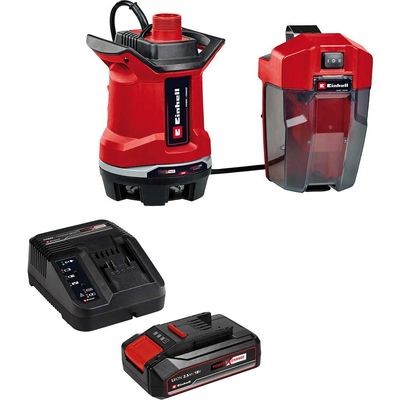 Einhell GE-DP 18/25 Li 18v Cordless Dirty Water Pump 7500 l/h 1 x 4ah Li-ion Battery Charger