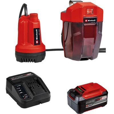 Einhell GE-SP 18 Li 18v Cordless Clean Water Pump 5000 l/h 2 x 2.5ah Li-ion Battery Charger