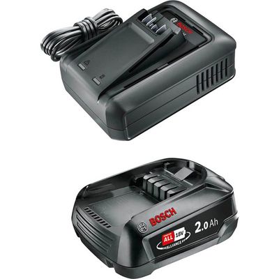 Bosch Genuine GREEN P4A 18v Cordless Li-ion Battery 2ah and Fast Charger 2ah