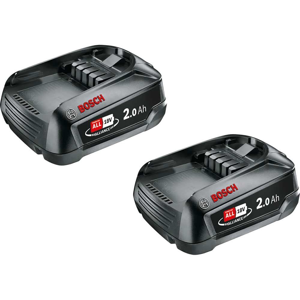Bosch Genuine GREEN P4A 18v Cordless Li-ion Twin Battery Pack 2ah 2ah - Image 1