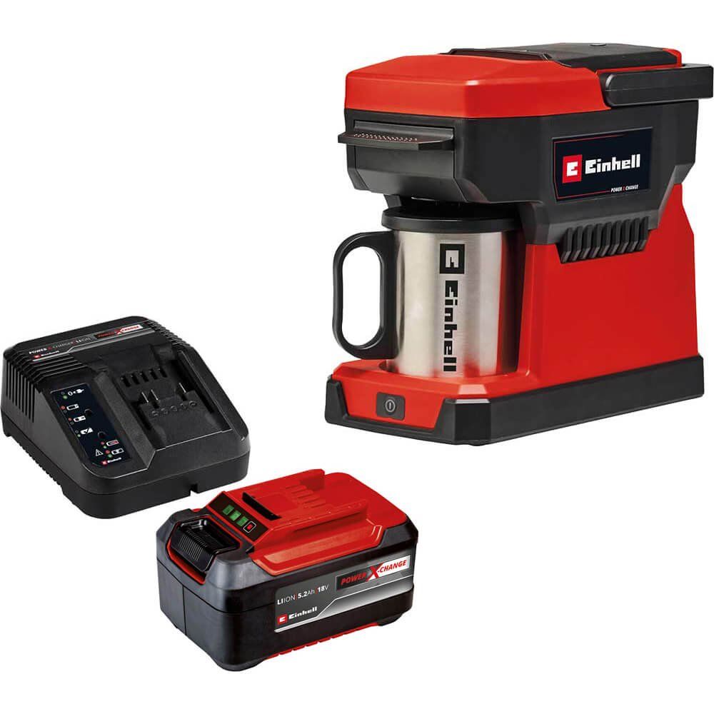 Einhell TE-CF 18 Li 18v Cordless Coffee Maker 2 x 4ah Li-ion Battery Charger - Image 1