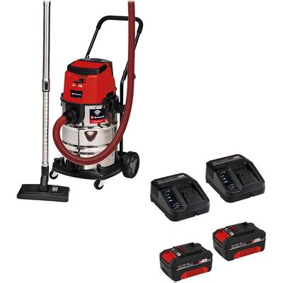 Einhell TP-VC 36/30 S Auto 36v Cordless Wet and Dry Vacuum Cleaner 30L 2 x 4ah Li-ion Twin or Dual Battery Charger