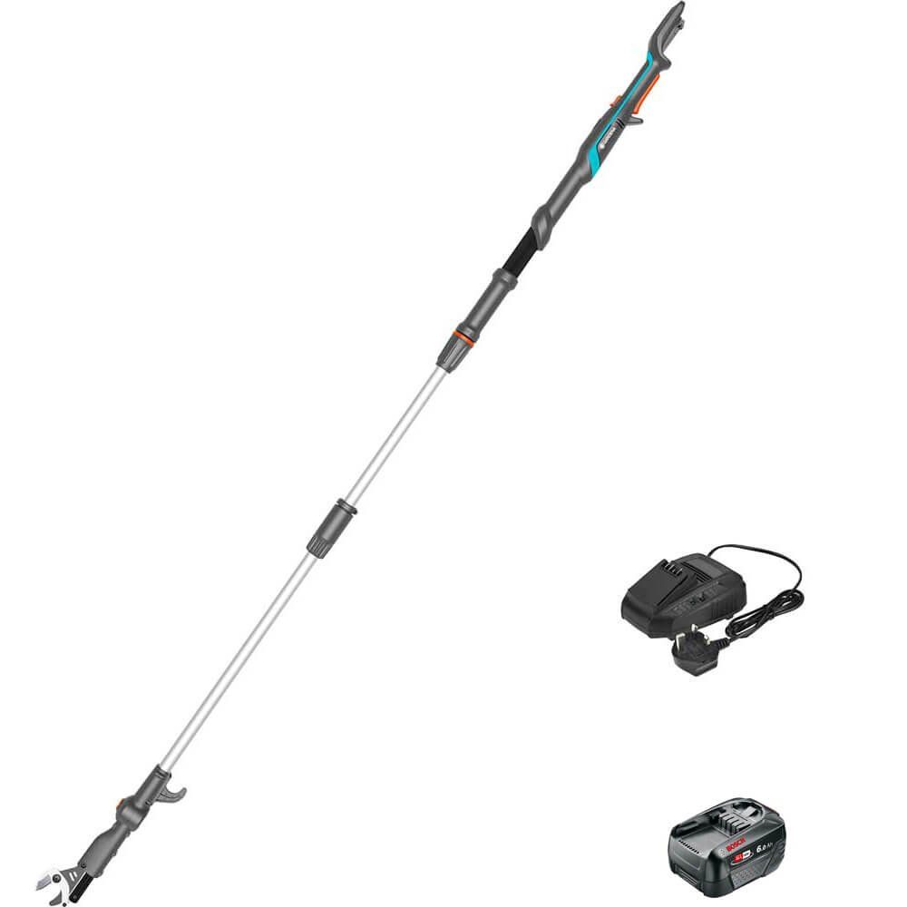Gardena HIGHCUT 250 P4A 18v Cordless Telescopic Tree Pruner 1 x 2ah Li-ion Battery Charger - Image 1