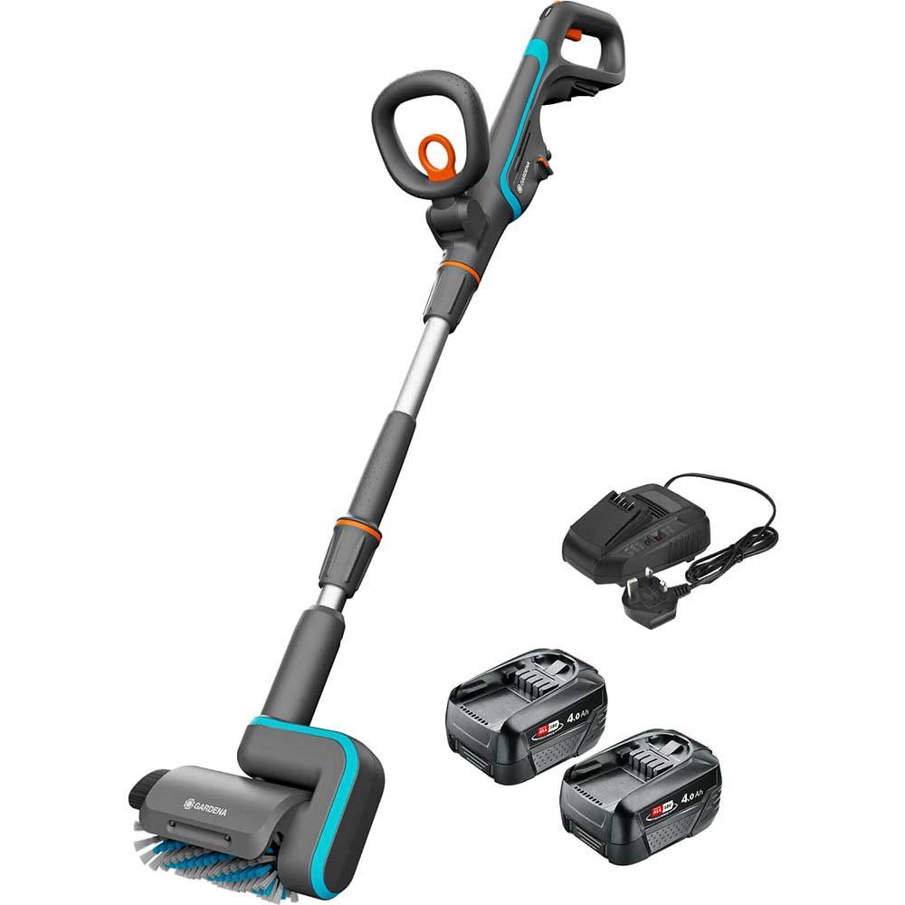 Gardena AQUABRUSH P4A 18v Cordless Patio and Surface Cleaner - Image 1