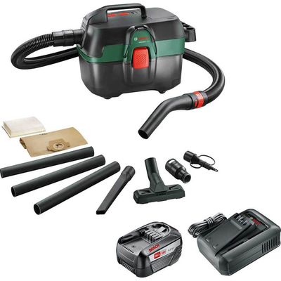 Bosch ADVANCEDVAC 18V-8 P4A 18v Cordless Portable Wet and Dry Vacuum Cleaner 8L 2 x 2ah Li-ion Battery Charger No Case