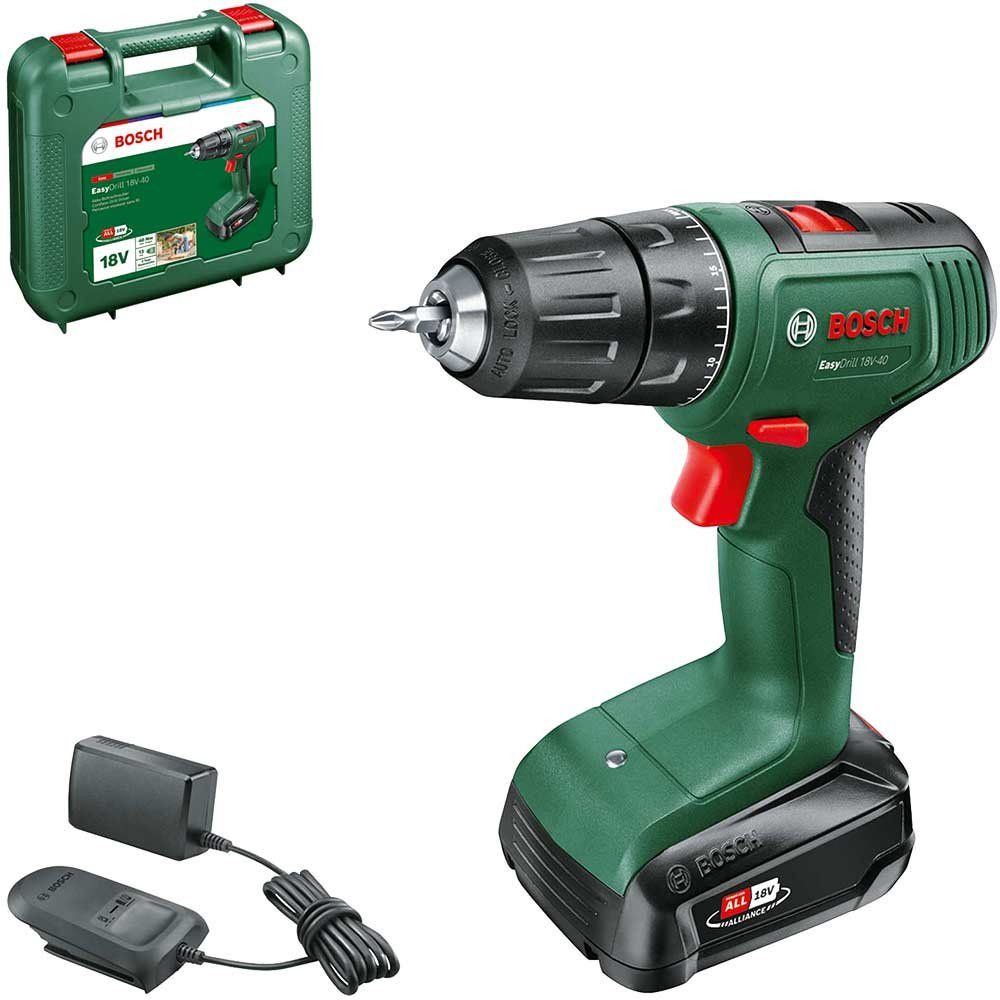 Bosch EASYDRILL 18V-40 P4A 18v Cordless Drill Driver 2 x 2ah Li-ion Battery Charger No Case - Image 1