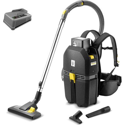 Karcher BVL 5/1 BP Professional 36v Cordless Backpack Vacuum Cleaner 2 x 7.5ah Li-ion Battery Charger