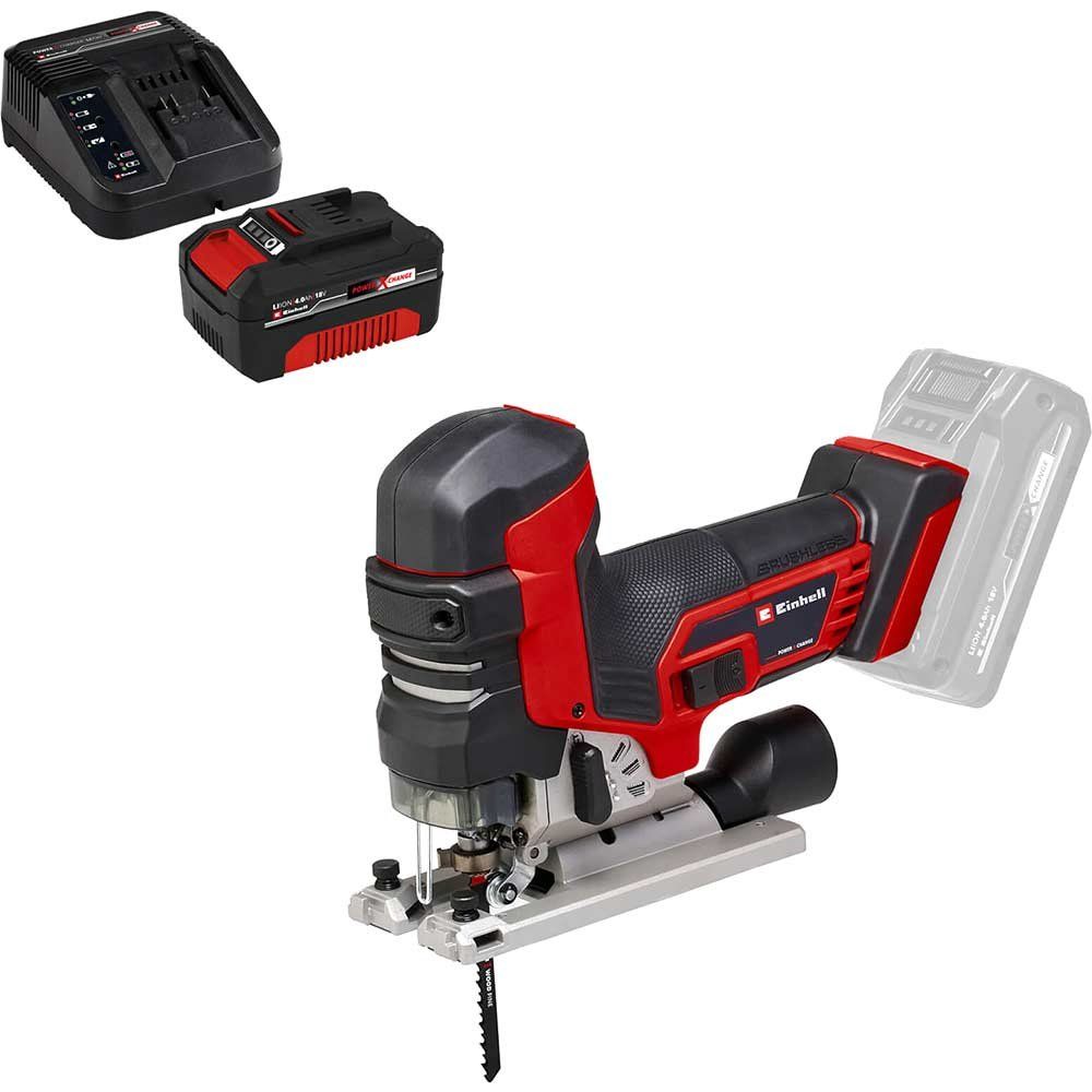 Einhell Professional TP-JST 18/135 Li BL 18v Cordless Brushless Jigsaw 2 x 4ah Li-ion Battery Charger No Case - Image 1