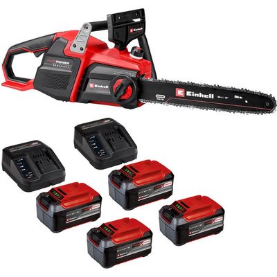 Einhell Professional GP-LC 36/40 Li BL 36v Cordless Brushless Chainsaw 400mm 4 x 6ah Plus Li-ion Twin or Dual Battery Charger