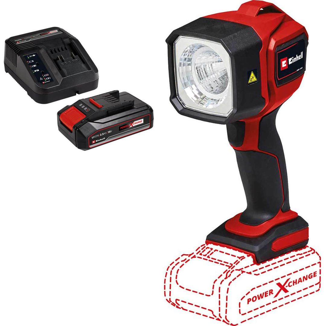 Einhell TC-CL 18/350 Li 18v Cordless LED Work Light Torch 1 x 2.5ah Li-ion Charger - Image 1
