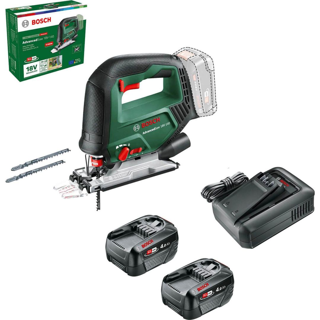 Bosch ADVANCEDSAW 18V-140 P4A 18v Cordless Jigsaw - Image 1