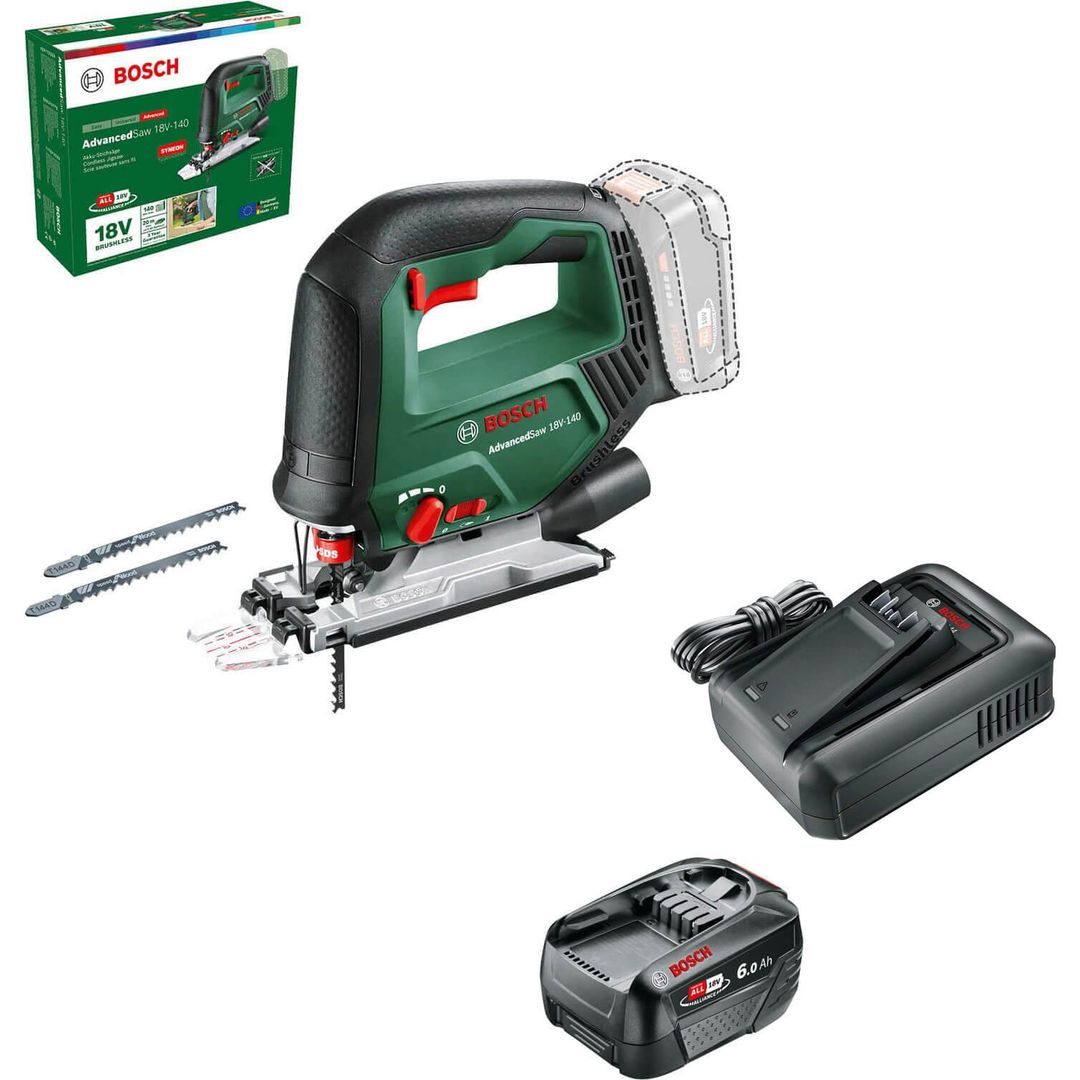 Bosch ADVANCEDSAW 18V-140 P4A 18v Cordless Jigsaw - Image 1