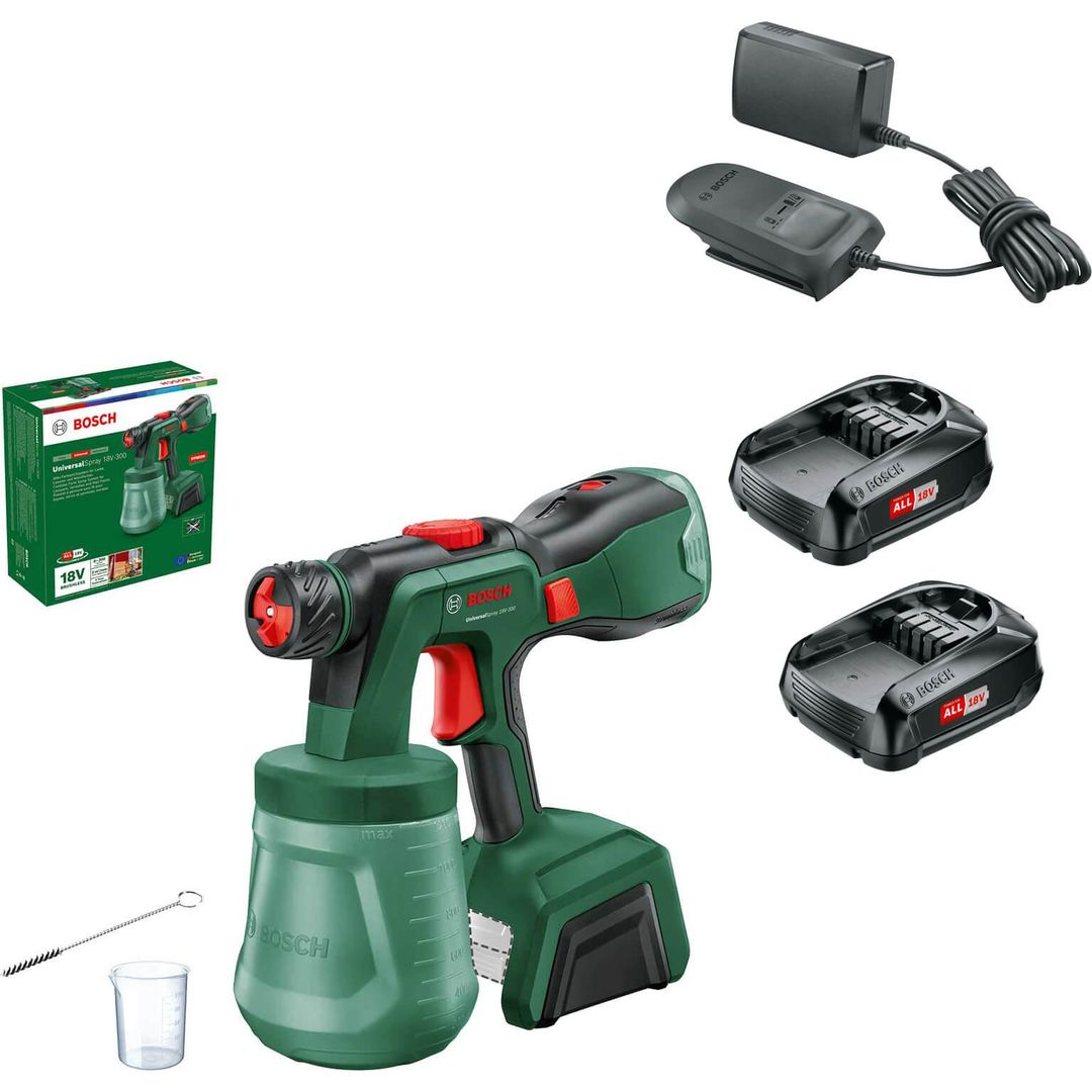 Bosch UNIVERSALSPRAY 18V-300 P4A 18v Cordless Paint Spray System - Image 1