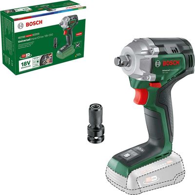 Bosch UNIVERSALIMPACTDRIVE 18V-350 P4A 18v Cordless Impact Wrench 1 x 2ah Li-ion Charger No Case with Accessories