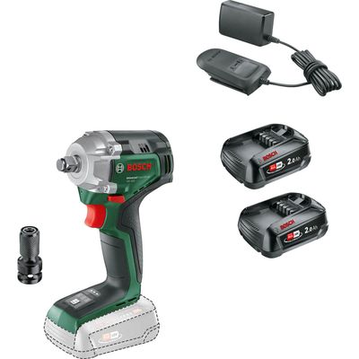 Bosch UNIVERSALIMPACTDRIVE 18V-350 P4A 18v Cordless Impact Wrench 1 x 2.5ah Li-ion Charger No Case with Accessories