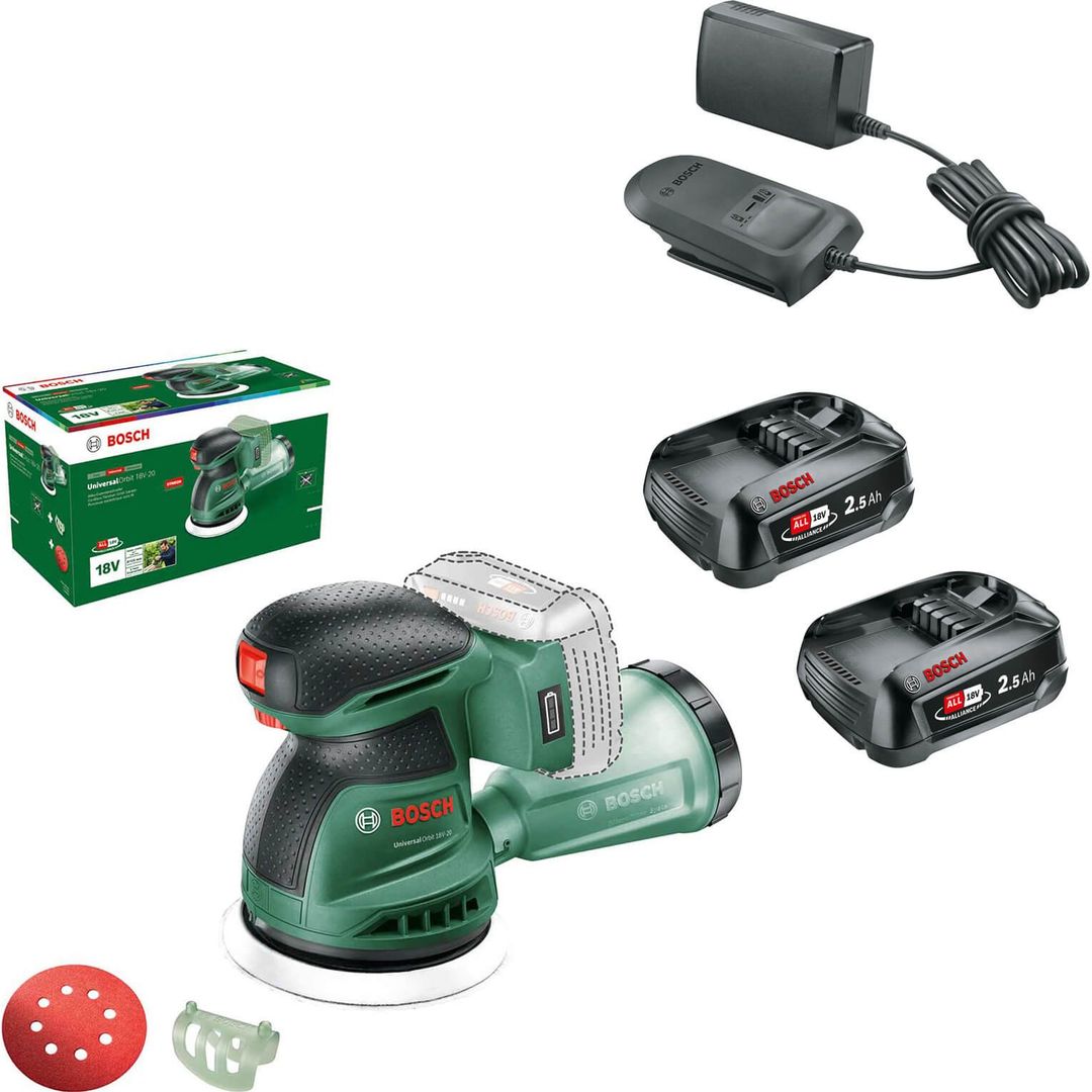 Bosch UNIVERSALORBIT 18V-20 P4A 18v Cordless Disc Sander 125mm - Image 1