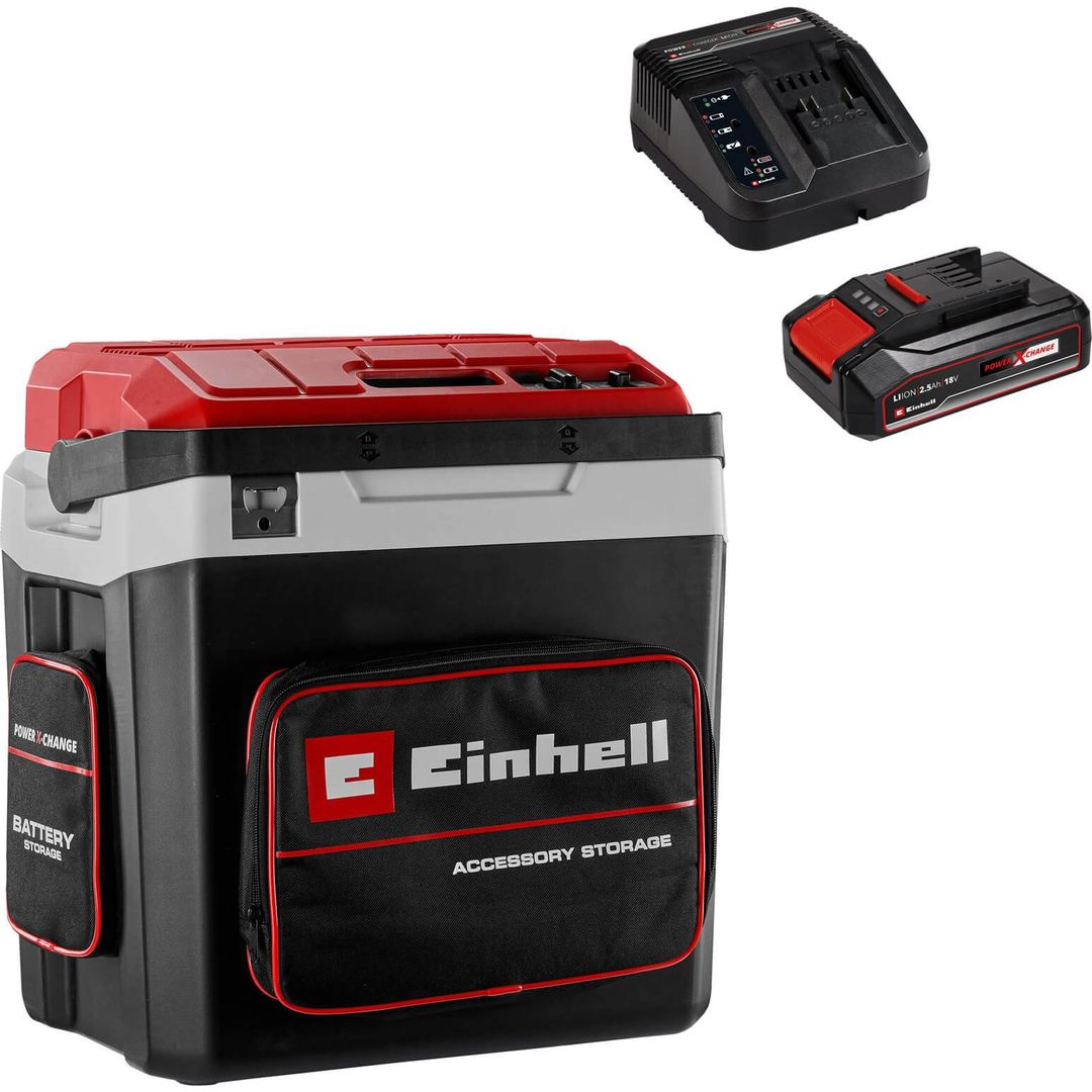 Einhell TE-COL 18/27 Li 18v Cordless Cool Box and Warmer 27L 1 x 4ah Li-ion Charger - Image 1