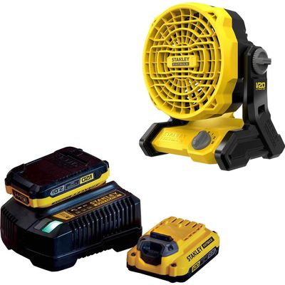 Stanley Fatmax V20 SFMCE001 18v Cordless Fan 2 x 2ah Li-ion Charger
