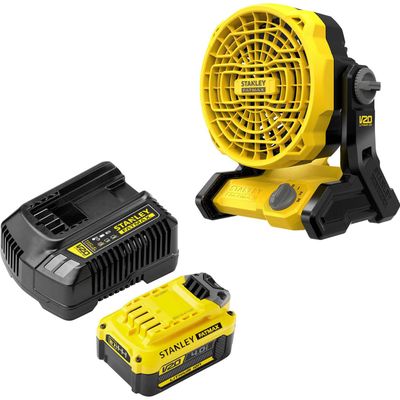 Stanley Fatmax V20 SFMCE001 18v Cordless Fan 1 x 4ah Li-ion Charger
