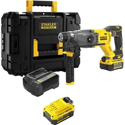 Stanley Fatmax V20 SFMCH900 18v Cordless SDS Plus Drill 2 x 4ah Li-ion Battery Charger Case