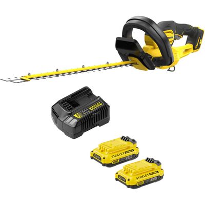 Stanley Fatmax V20 SFMCHT855 18v Cordless Hedge Trimmer 550mm 2 x 2ah Li-ion Battery Charger
