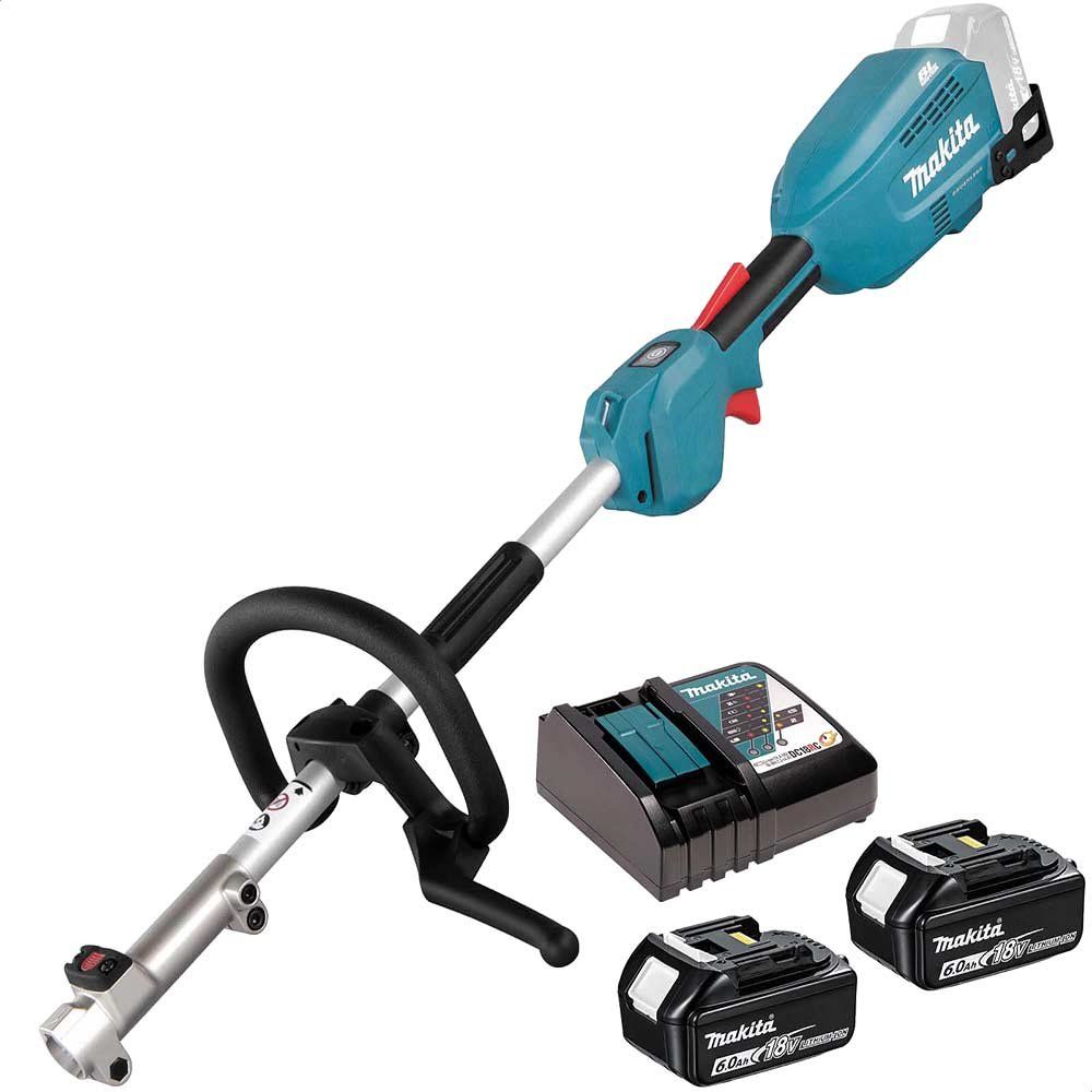 Makita DUX18 18v LXT Cordless Brushless Garden Multi Tool Set 2 x 6ah Li-ion Battery Charger - Image 1