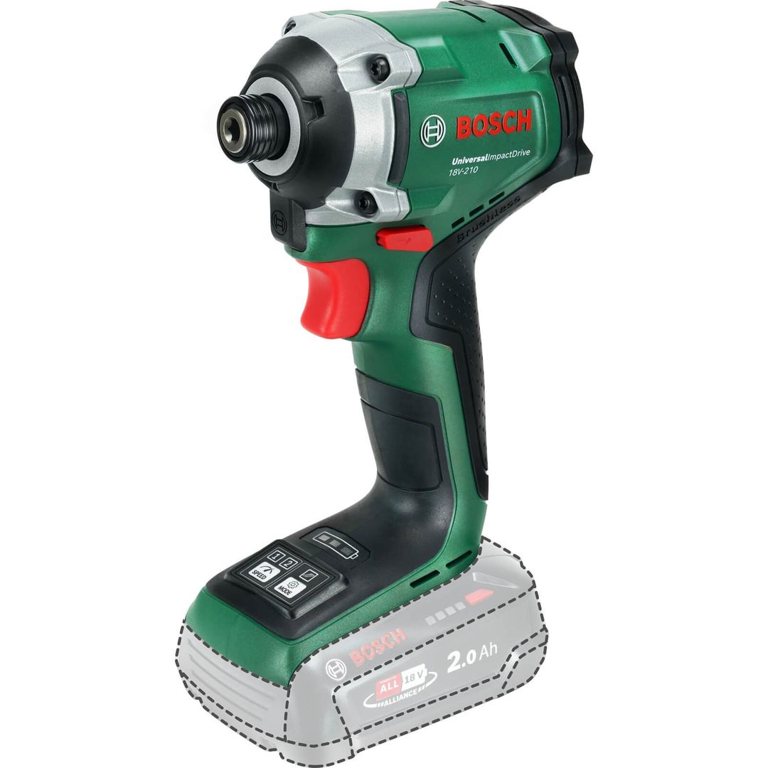 Bosch UNIVERSALIMPACTDRIVE 18V-210 18v P4A Cordless Brushless Impact Driver 2 x 4ah Li-ion Charger No Case - Image 1
