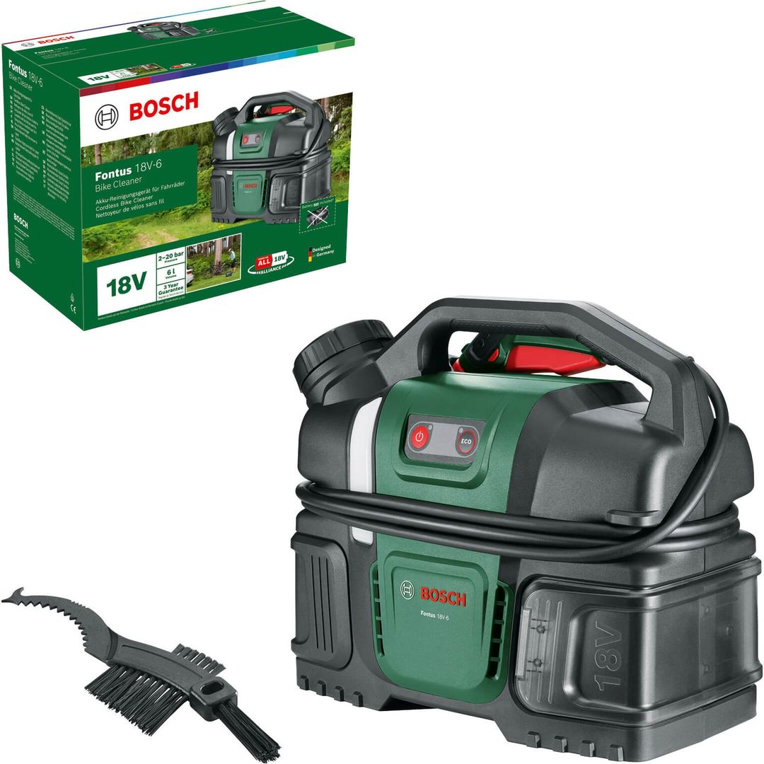 Bosch FONTUS 18V-6 P4A 18v Cordless Pressure Washer and Bicycle Cleaner - Image 1