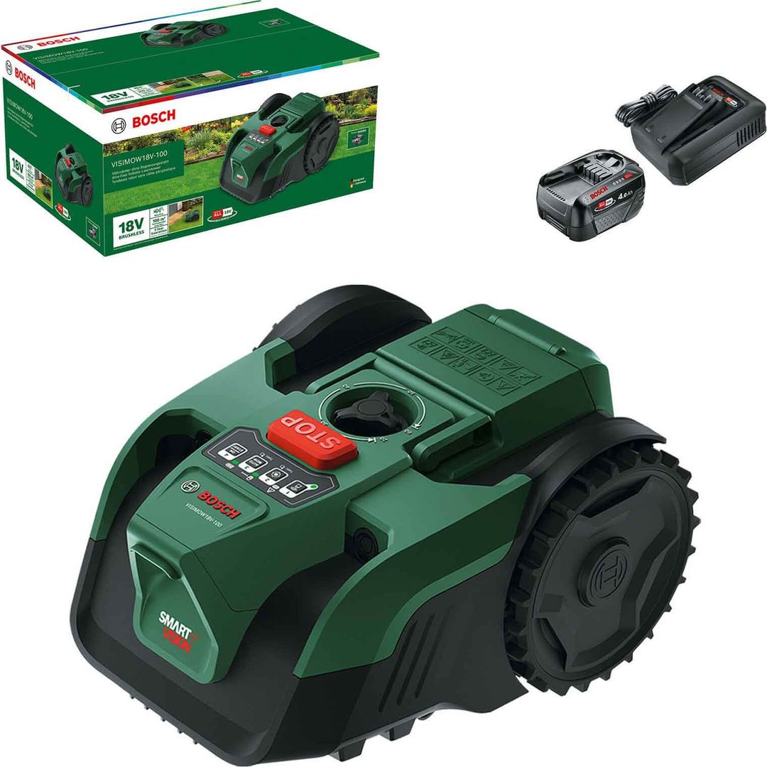 Bosch VISIMOW 18V-100 P4A 18v Cordless Camera Robotic Lawnmower 155mm - Image 1