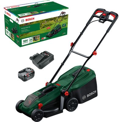 Bosch ROTAK 18V-32 P4A 18v Cordless Brushless Rotary Lawnmower 320mm