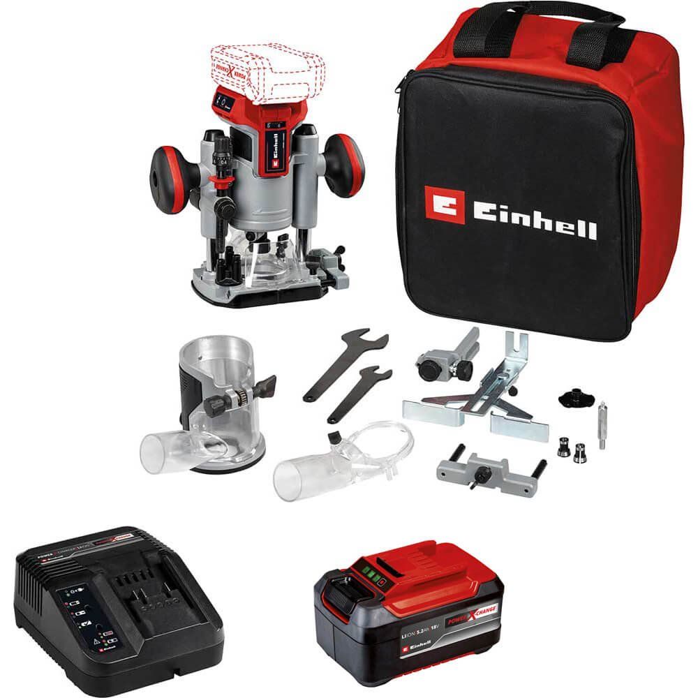 Einhell Professional TP-RO 18 Li BL 18v Cordless Brushless Plunge and Trim Router Kit - Image 1