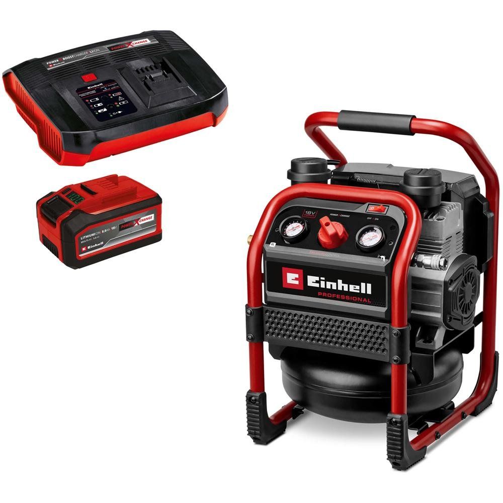 Einhell Professional SILENZZO 18/160 18v Cordless Air Compressor 1 x 5.2ah Plus Li-ion Charger - Image 1