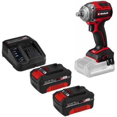 Einhell Professional TP-CW 18/350-C Li BL 18v Cordless Brushless 1/2" Impact Wrench 2 x 4ah Li-ion Charger No Case