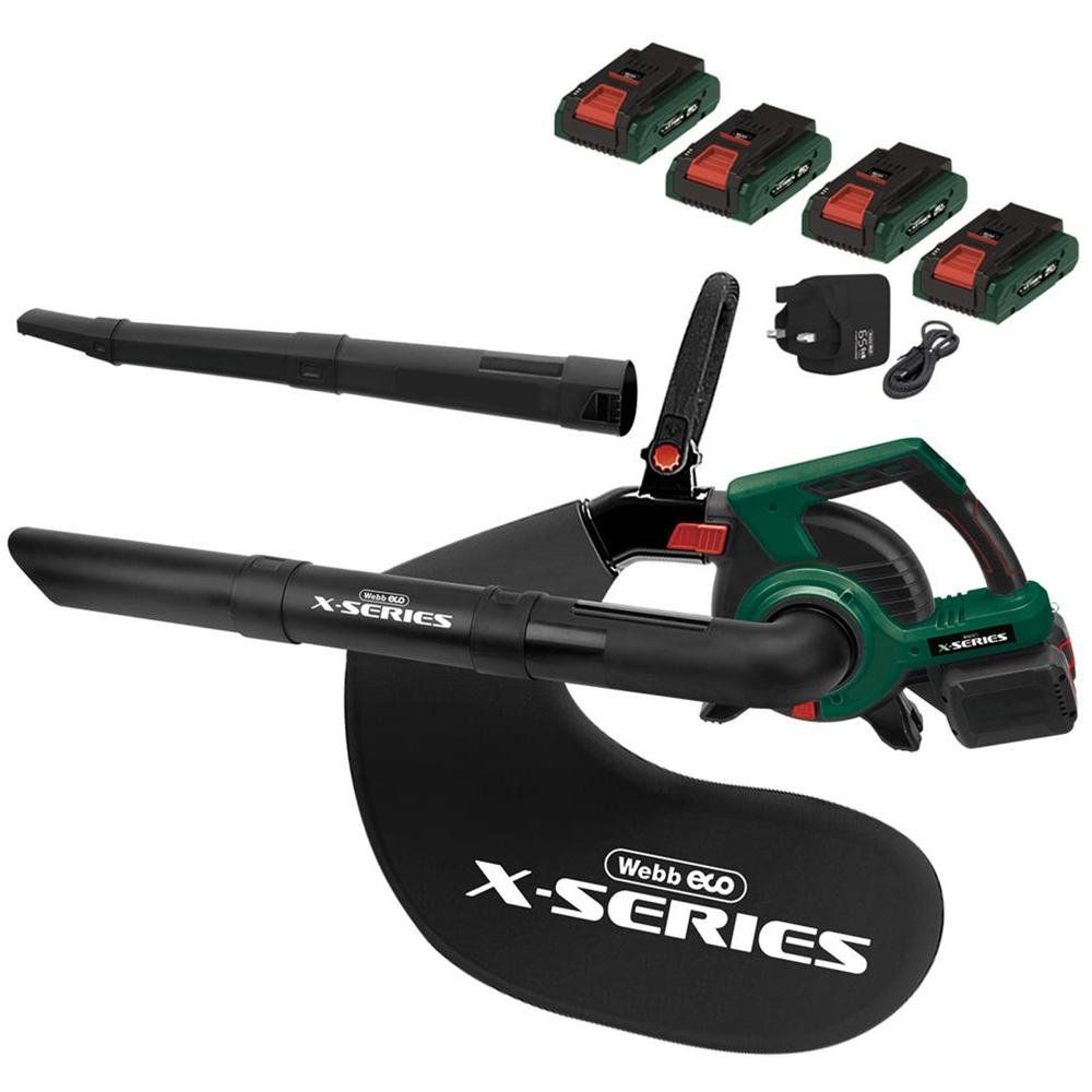 Webb X Series WEV20X2BV 40v Cordless Brushless Leaf Blower and Vaccum - Image 1