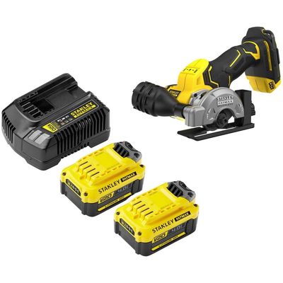 Stanley Fatmax V20 SFMCM300 18v Cordless Brushless Angle Grinder 76mm 1 x 4ah Li-ion Charger No Case