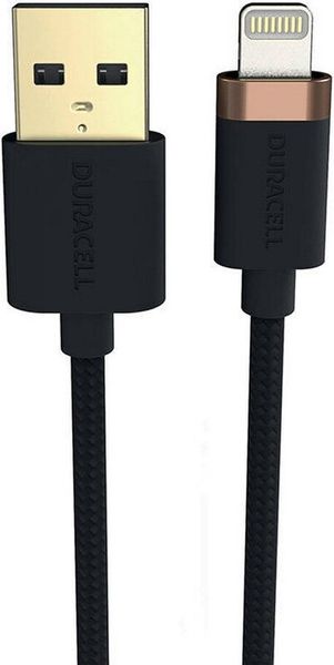 Duracell USB7012A lightning cable 1 m Black