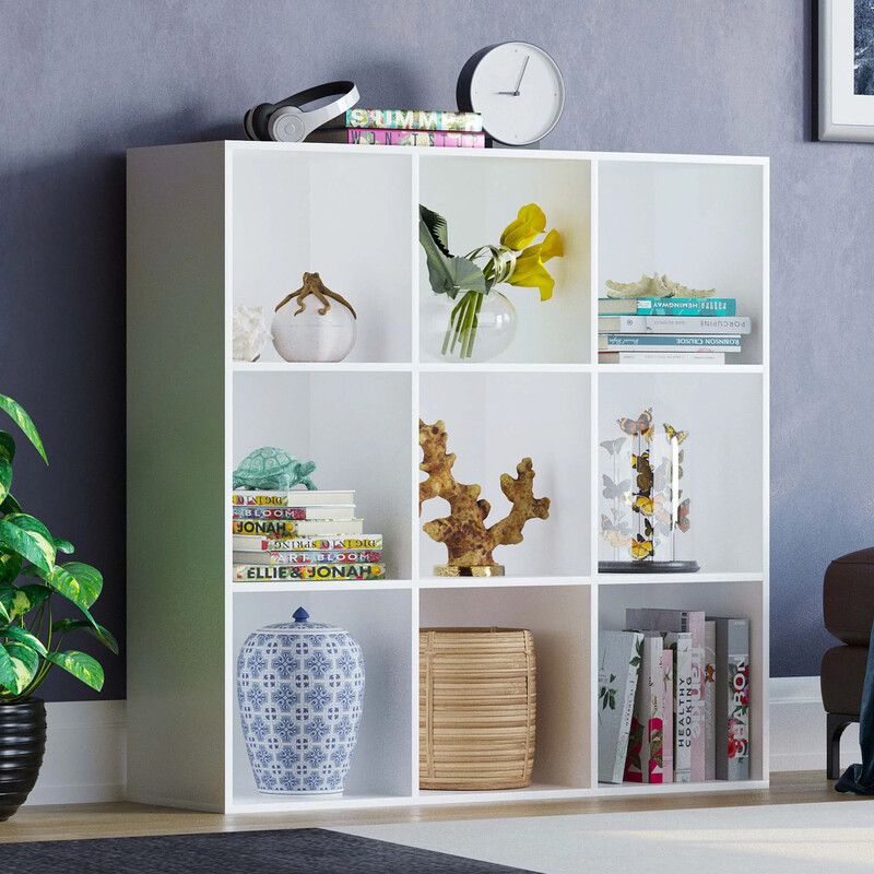 Durham 9 Cube Storage Unit - White - Image 1
