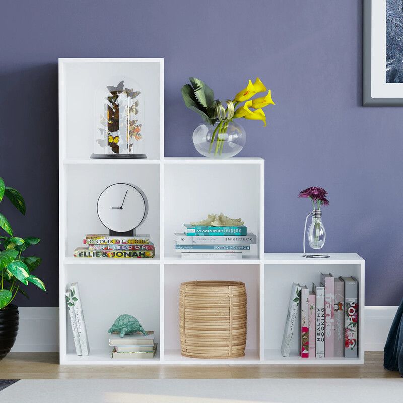 Durham 6 Cube Staircase Storage Unit - White - Image 1