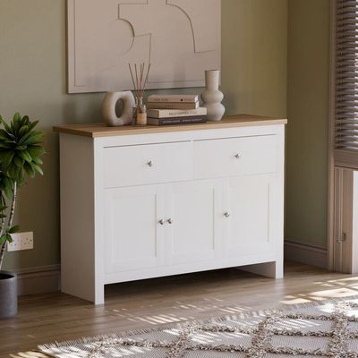 Arlington 2 Drawer 3 Door Sideboard - White