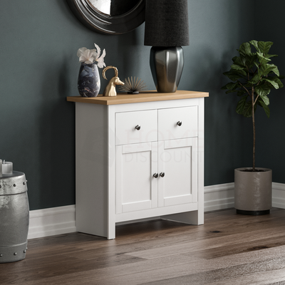 Arlington 2 Drawer 2 Door Sideboard - White - Thumbnail 2