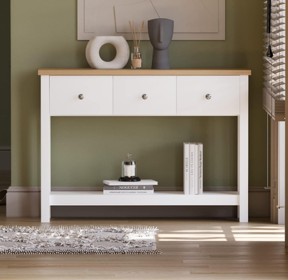 Arlington 3 Drawer Console Table - White - Thumbnail 2