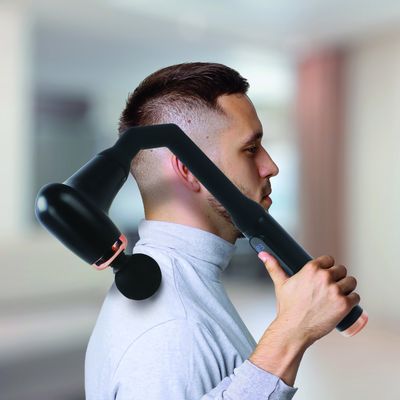 Well Being Back And Neck Massager With U-Shaped Extended Handle - Black