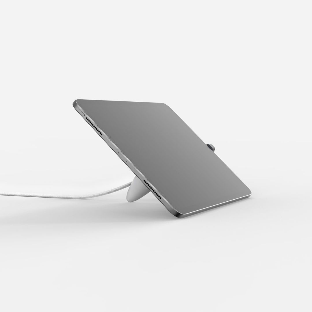 Bouncepad Core Lounge | White | Compatible with All USB-C Tablets - Image 1
