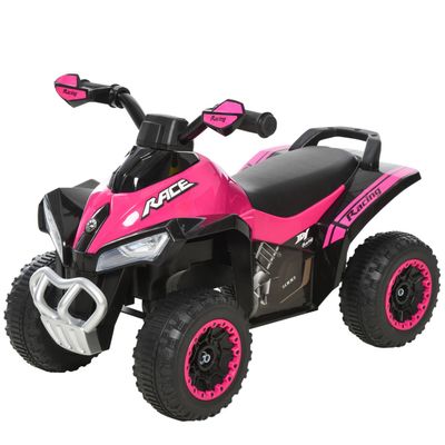 370-096PK HOMCOM No Power Ride on Car Toddler Kids Walker Foot To Floor Slider w/ Music Lights for 18 - 36 Months Pink
